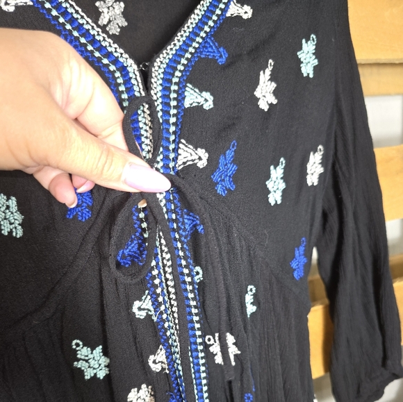 Free People Black Floral Dress Size:S - Picture 4 of 10